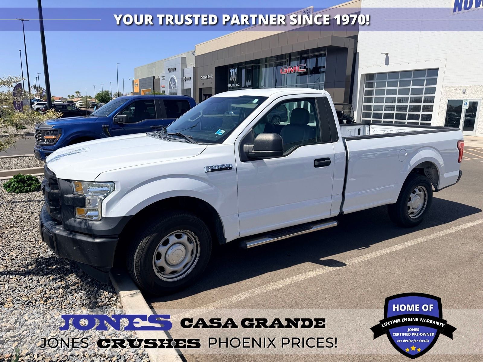 2017 Ford F-150 XL in Oxford White — front three-quarter view