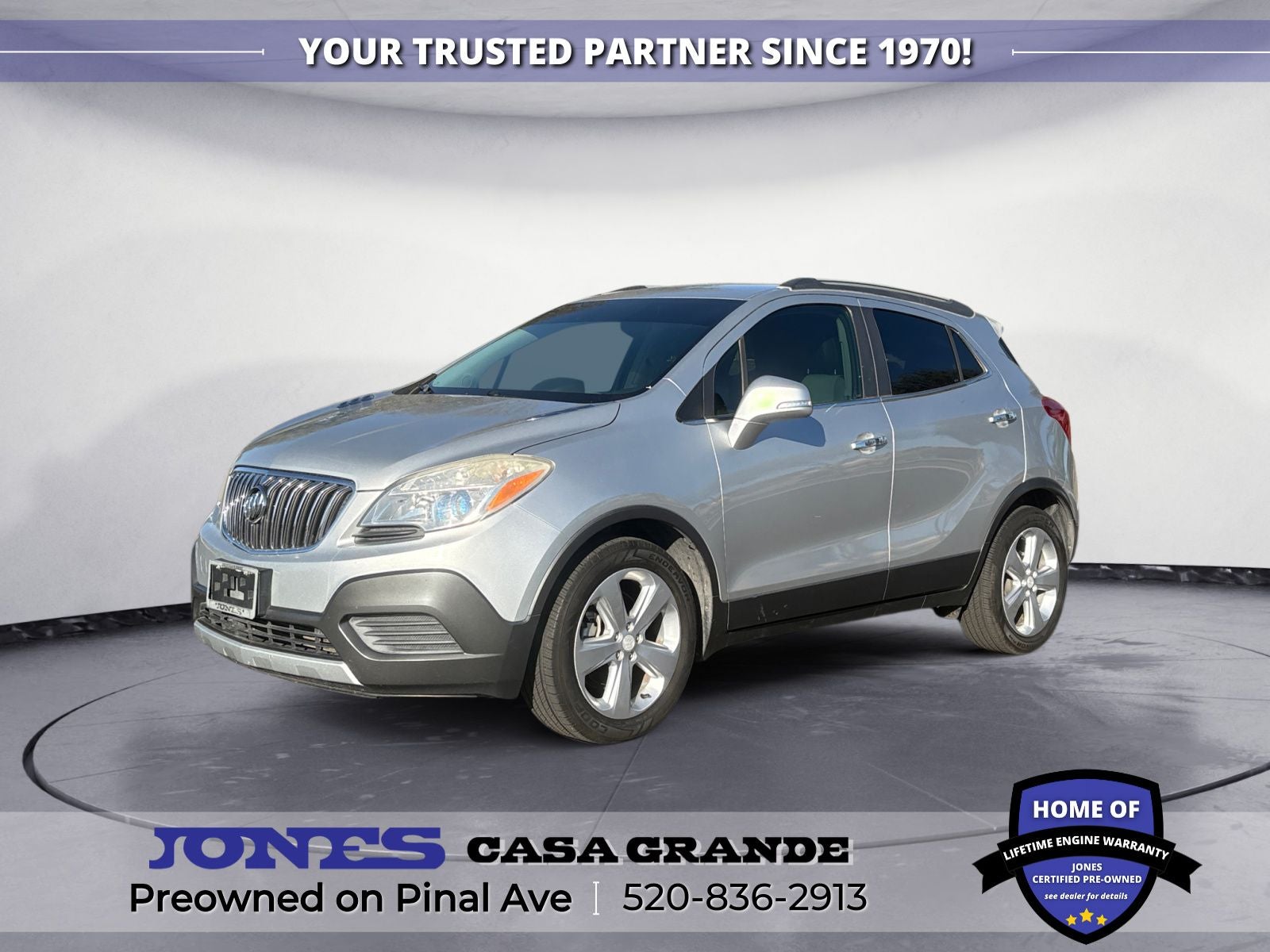 2016 Buick Encore Base in Quicksilver Metallic — front three-quarter view